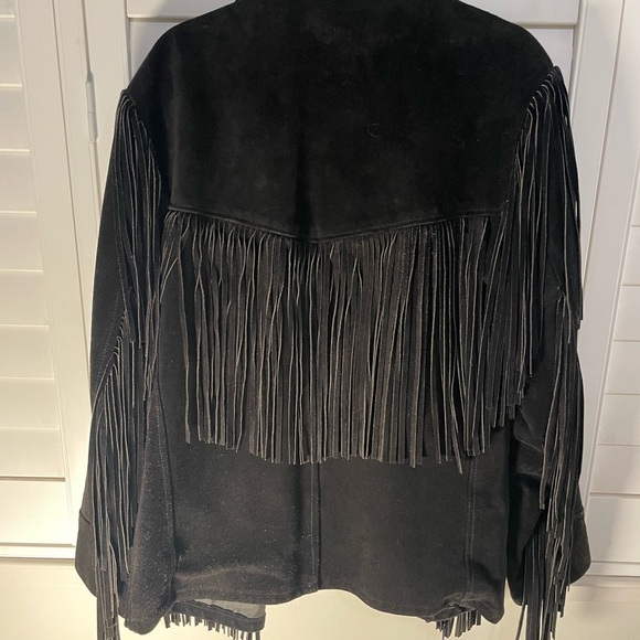 Men’s Vintage Schott NYC Western Genuine Suede Cowhide Leather Jacket - Size 40 - Picture 2 of 4